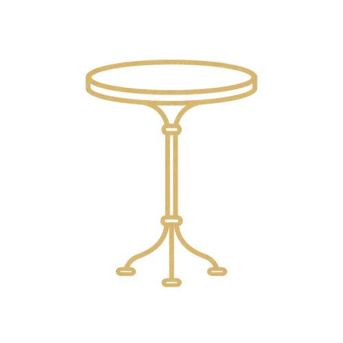 Antique Gold Cocktail Table Icon 4