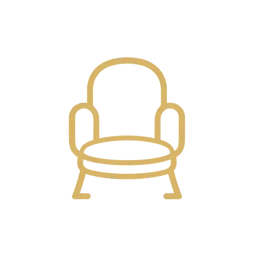 Elegant Golden Club Armchair 3